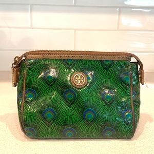 Tory Burch Peacock Makeup Pouch Bag